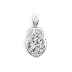 Sterling Silver Semi Mount Pendant Setting Oval OV 10X8mm DHJ