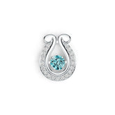 Sterling Silver Semi Mount Pendant Setting Round RD 5x5mm Horseshoe DHJ