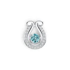 Sterling Silver Semi Mount Pendant Setting Round RD 5x5mm Horseshoe DHJ