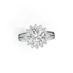 Sterling Silver Semi Mount Ring Setting Round RD 8x8mm DHJ