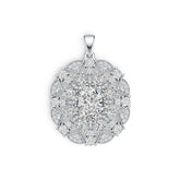 Sterling Silver Semi Mount Pendant Setting Cushion CU 10X8mm DHJ