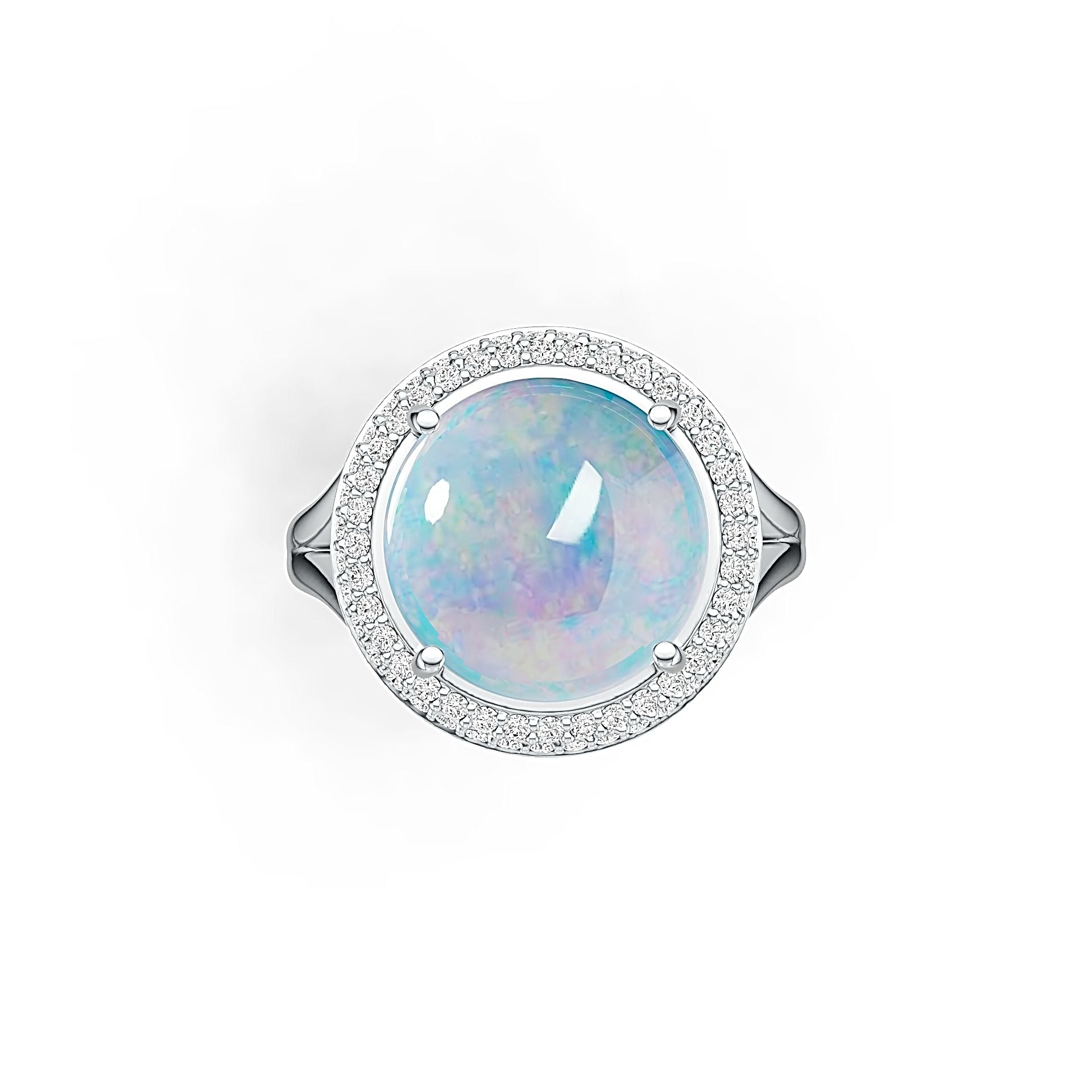 Sterling Silver Semi Mount Ring Setting Round RD 12x12mm Cabochon - Syzjewelry