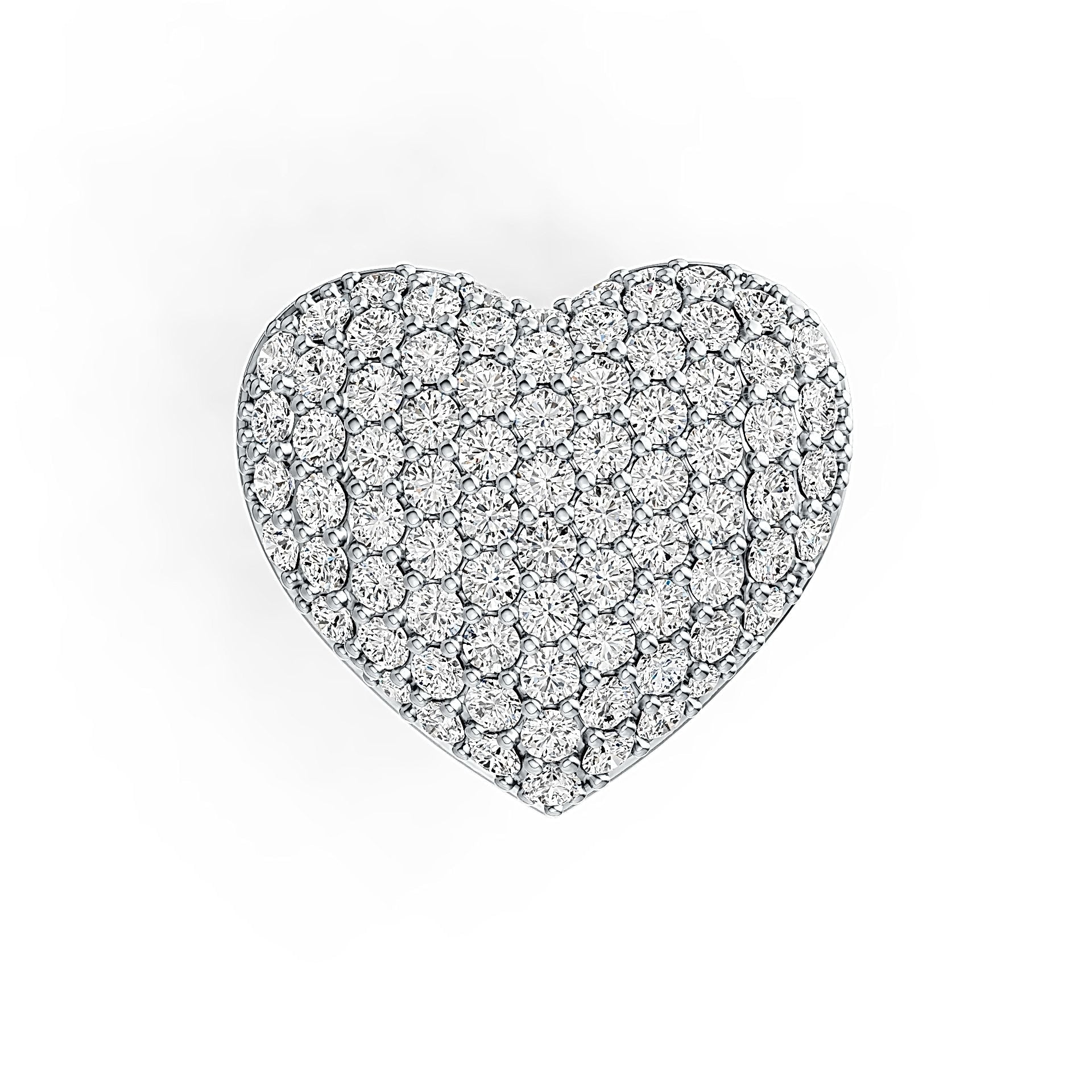 Sterling Silver Ring Cluster Heart Theme with White Topaz or Moissanite - Syzjewelry