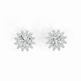 Sterling Silver Semi Mount Earrings Setting Round RD 5x5mm DHJ