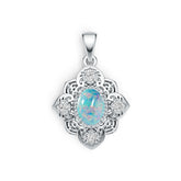 Sterling Silver Semi Mount Pendant Setting Oval OV 8X6mm DHJ