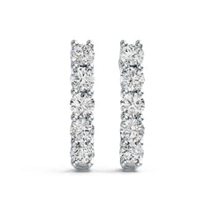 Sterling Silver Semi Mount Earrings Setting Round RD 3.5mm DHJ