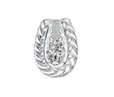 Sterling Silver Semi Mount Pendant Setting Oval OV 9X7mm Horseshoe Theme - Syzjewelry