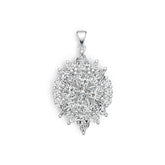 Sterling Silver Semi Mount Pendant Setting Pear PE 7X5mm DHJ