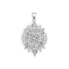 Sterling Silver Semi Mount Pendant Setting Pear PE 7X5mm DHJ