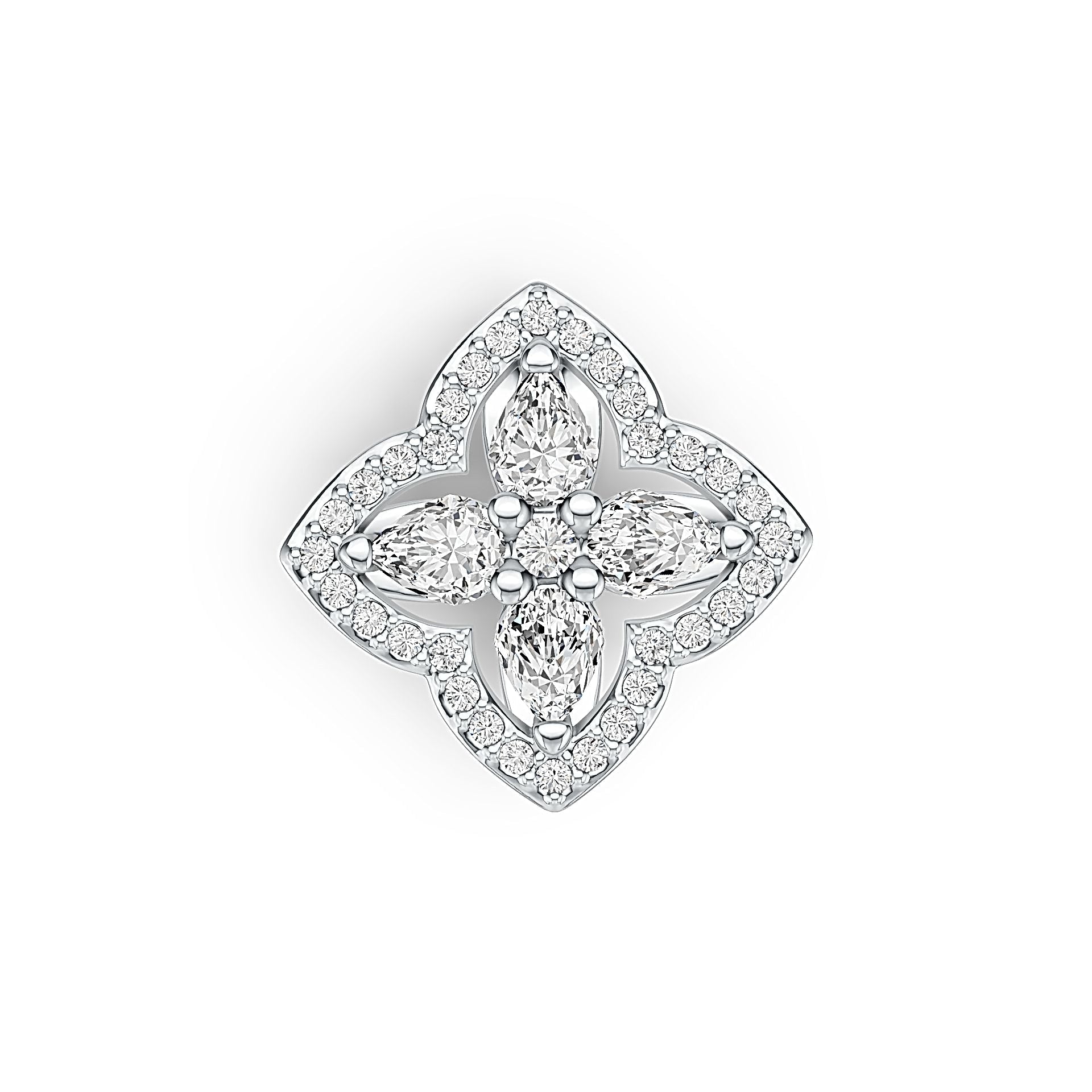 Sterling Silver Semi Mount Pendant Setting Pear PE 4X3mm Syzjewelry
