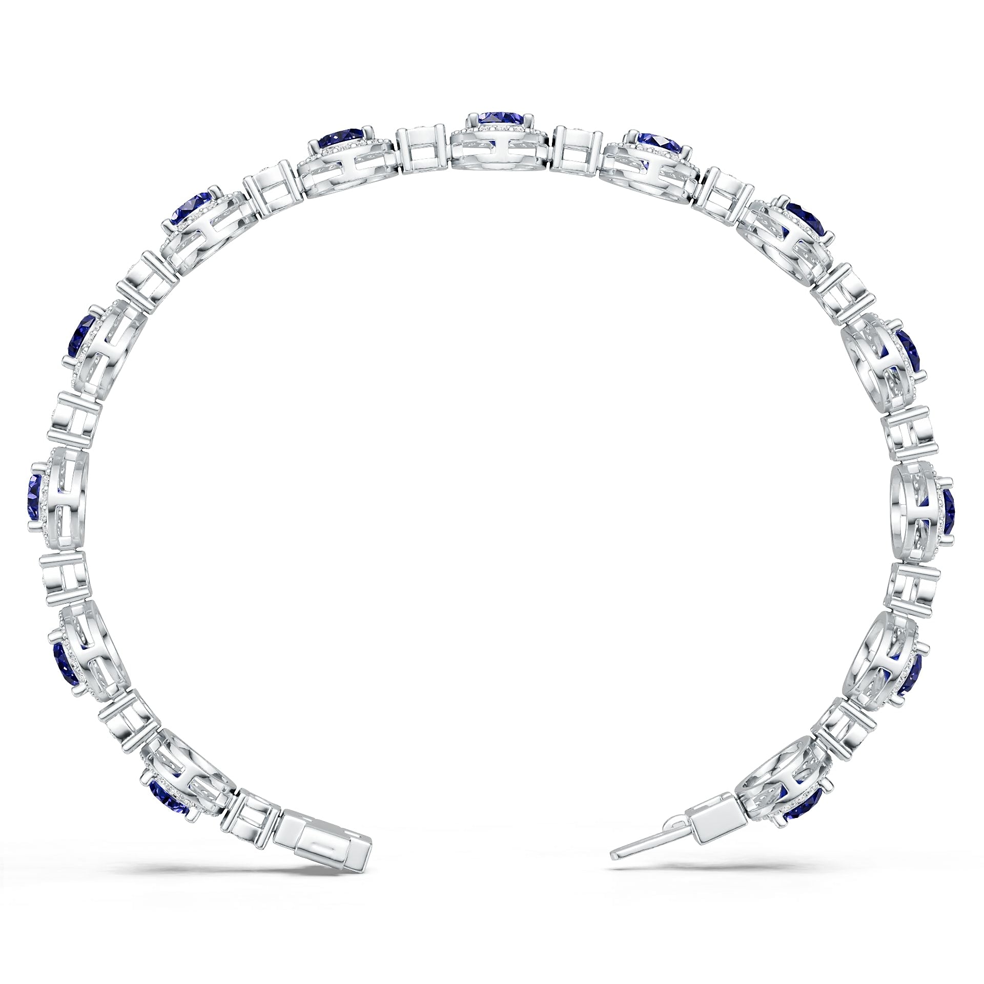 Sterling Silver Semi Mount Bracelet Setting Oval OV 7x5mm DHJ