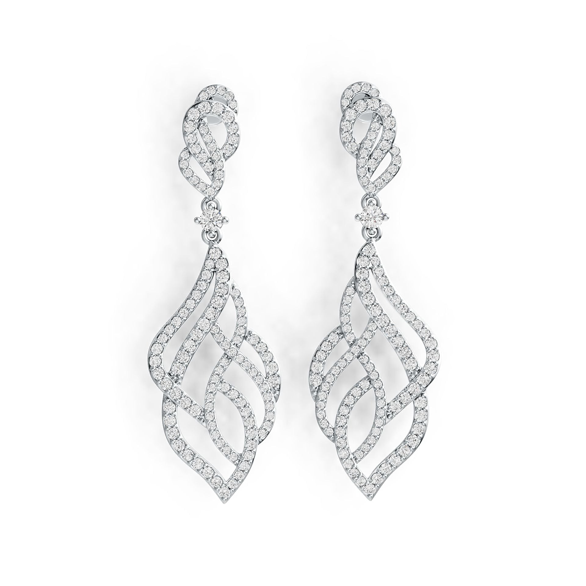 Sterling Silver Semi Mount Earrings Setting Round RD 3x3mm DHJ