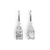 Sterling Silver Semi Mount Earrings Setting Emerald OCT 10X8mm DHJ