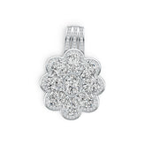 Sterling Silver Semi Mount Pendant Setting Oval OV 7X5mm with White Topaz DHJ