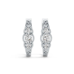 Sterling Silver Semi Mount Earrings Setting Oval OV 5X4mm PE 4X3mm DHJ
