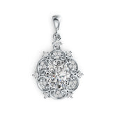 Sterling Silver Semi Mount Pendant Setting Oval OV 10X8mm Vintage-Inspired DHJ