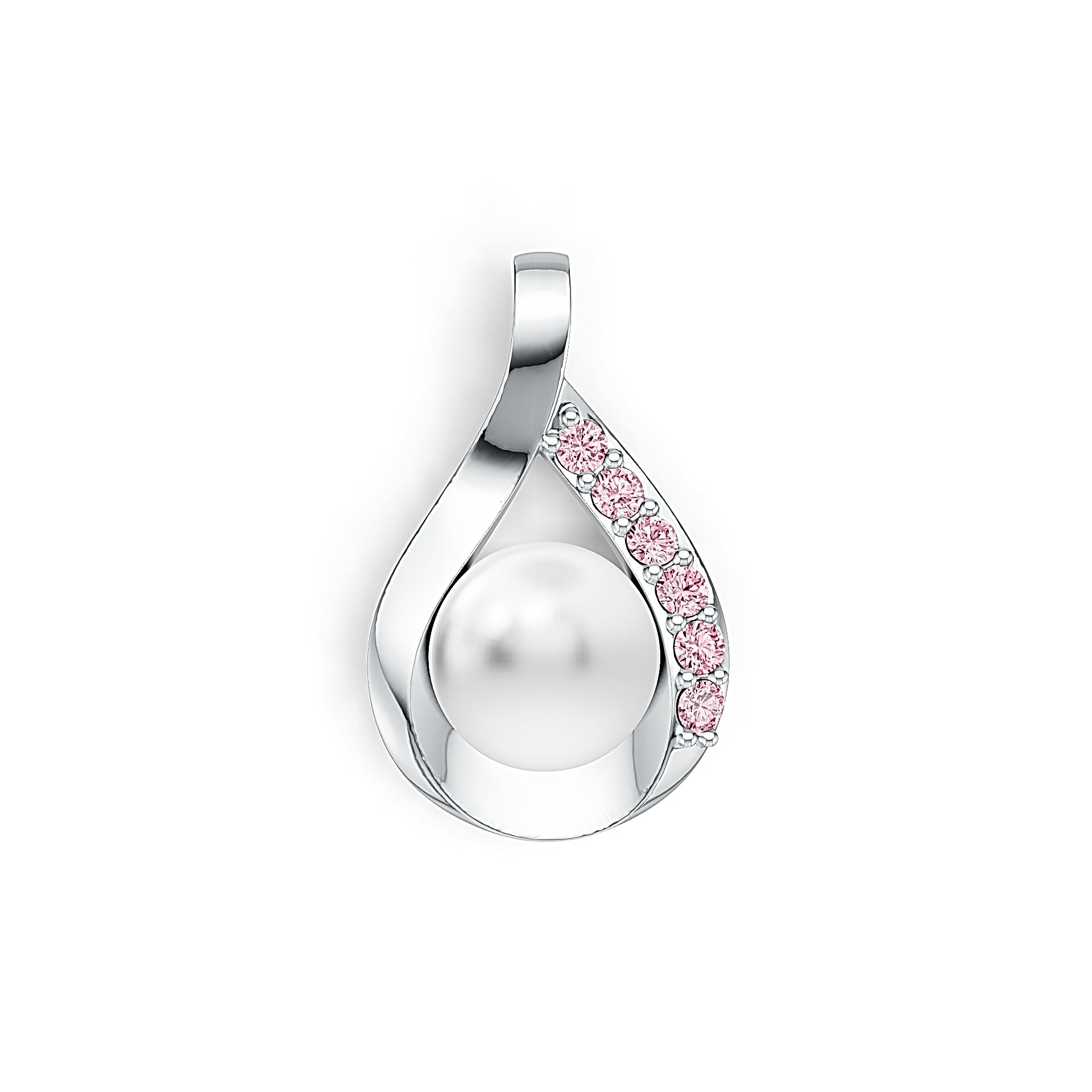 Sterling Silver Semi Mount Pendant Setting Round RD 8x8mm DHJ