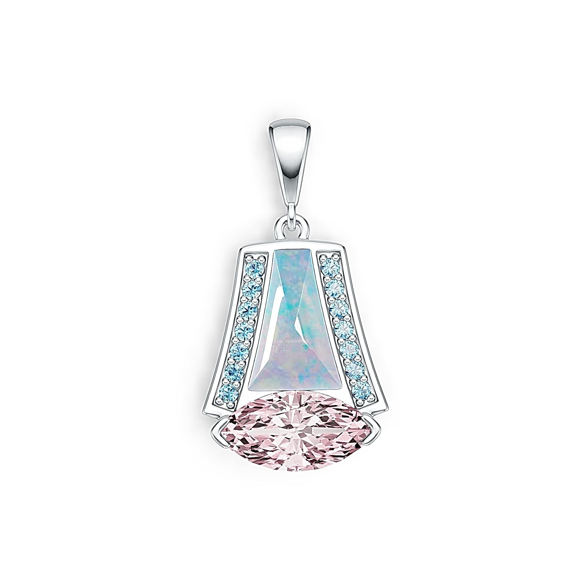 Sterling Silver Semi Mount Pendant Setting Marquise MQ 12X6mm DHJ