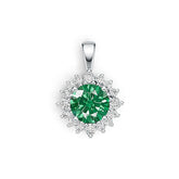Sterling Silver Semi Mount Pendant Setting Round RD 7x7mm Syzjewelry