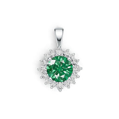 Sterling Silver Semi Mount Pendant Setting Round RD 7x7mm Syzjewelry
