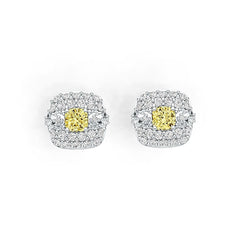 Sterling Silver Semi Mount Earrings Setting Cushion CU 5X5mm DHJ