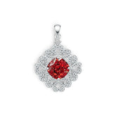 Sterling Silver Semi Mount Pendant Setting Cushion CU 10X10mm DHJ
