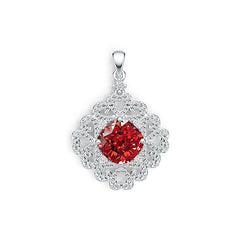 Sterling Silver Semi Mount Pendant Setting Cushion CU 10X10mm DHJ