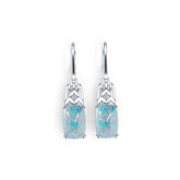 Sterling Silver Semi Mount Earrings Setting Cushion CU 12X8mm Cabochon DHJ