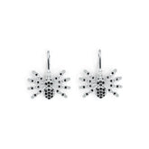 Sterling Silver Semi Mount Earrings Setting Round RD 1.7mm Spider Earrings DHJ