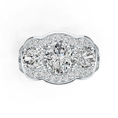 Sterling Silver Semi Mount Ring Setting Oval OV 8X6mm OV 7X5mm DHJ