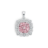 Sterling Silver Semi Mount Pendant Setting Cushion CU 11X11mm DHJ