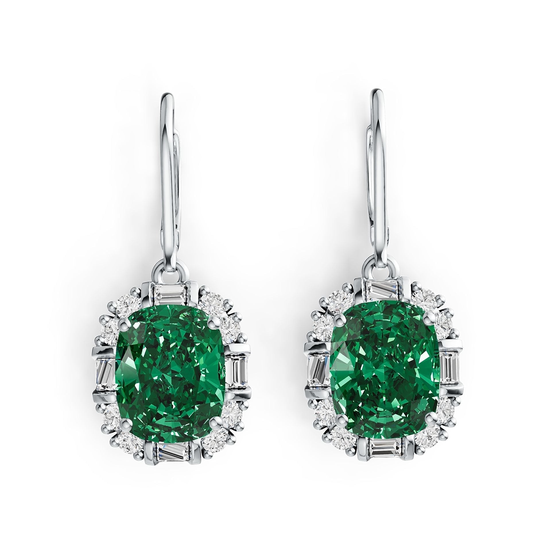 Sterling Silver Semi Mount Earrings Setting Cushion CU 10X8mm DHJ