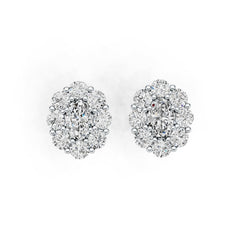 Sterling Silver Semi Mount Earrings Setting Oval OV 6X4mm DHJ