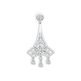 Sterling Silver Semi Mount Pendant Setting Round RD 9x9mm DHJ