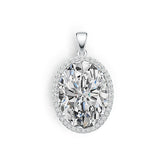Sterling Silver Semi Mount Pendant Setting Oval OV 21X16mm DHJ