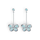Sterling Silver Semi Mount Earrings Setting Pear PE 8X5mm PE 7X5mm RD 4x4mm Cabochon DHJ