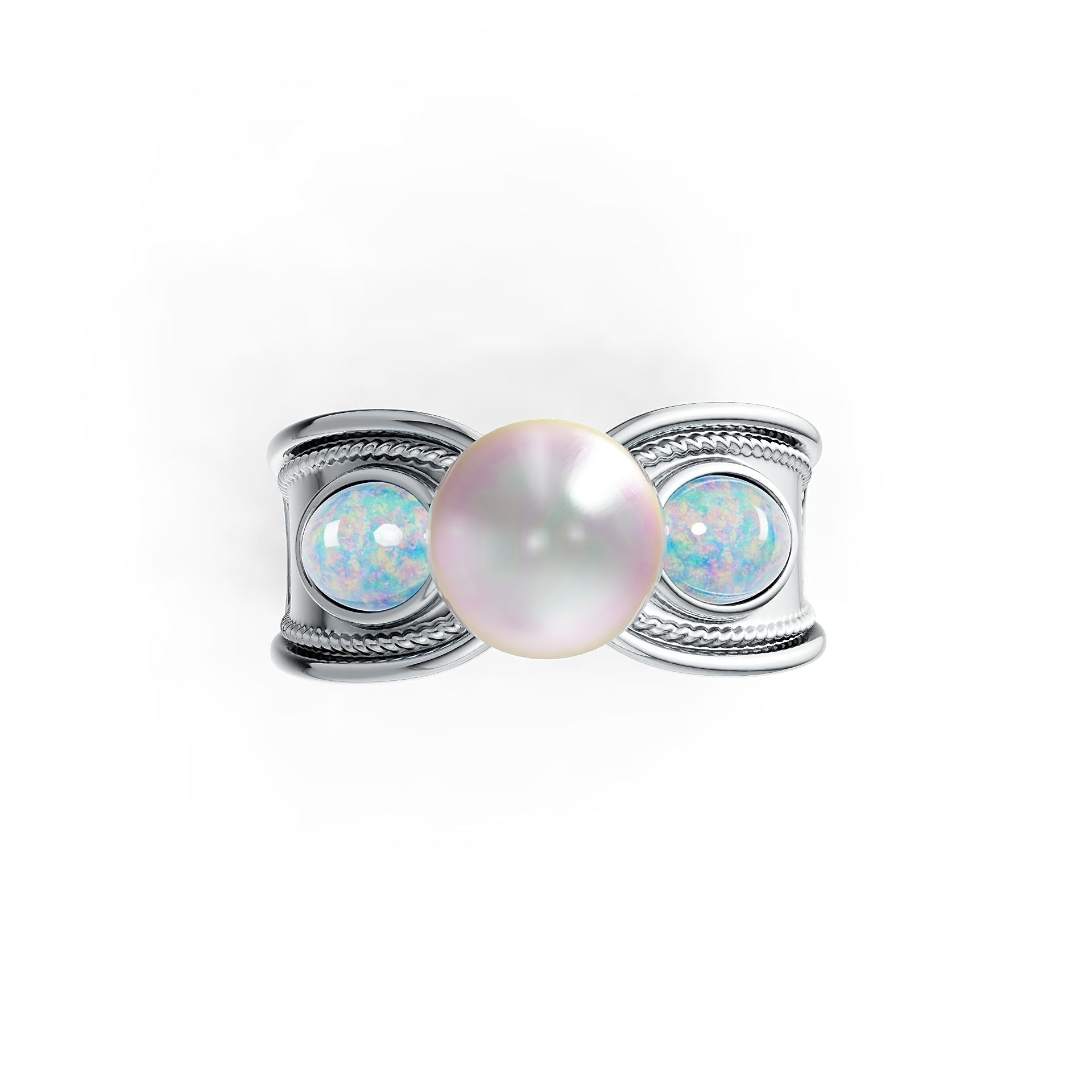 Sterling Silver Semi Mount Ring Setting Round RD 10x10mm OV 6X5mm Cab DHJ