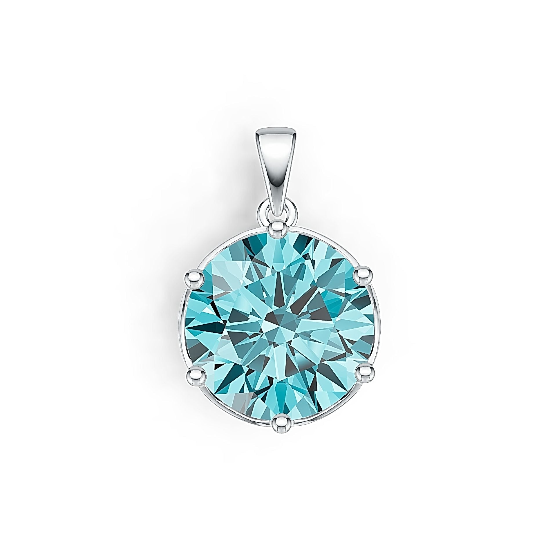Sterling Silver Semi Mount Pendant Setting Round RD 15.5mm DHJ