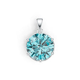 Sterling Silver Semi Mount Pendant Setting Round RD 15.5mm DHJ