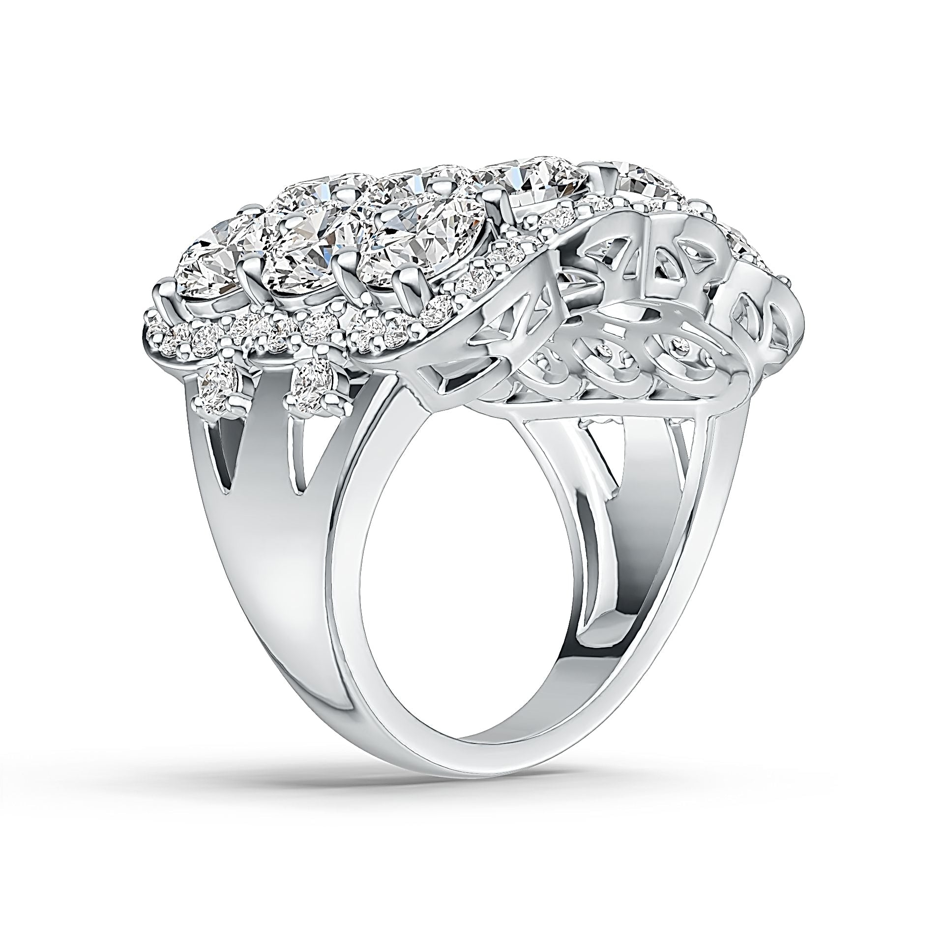 Sterling Silver Semi Mount Ring Setting Round RD 5x5mm DHJ