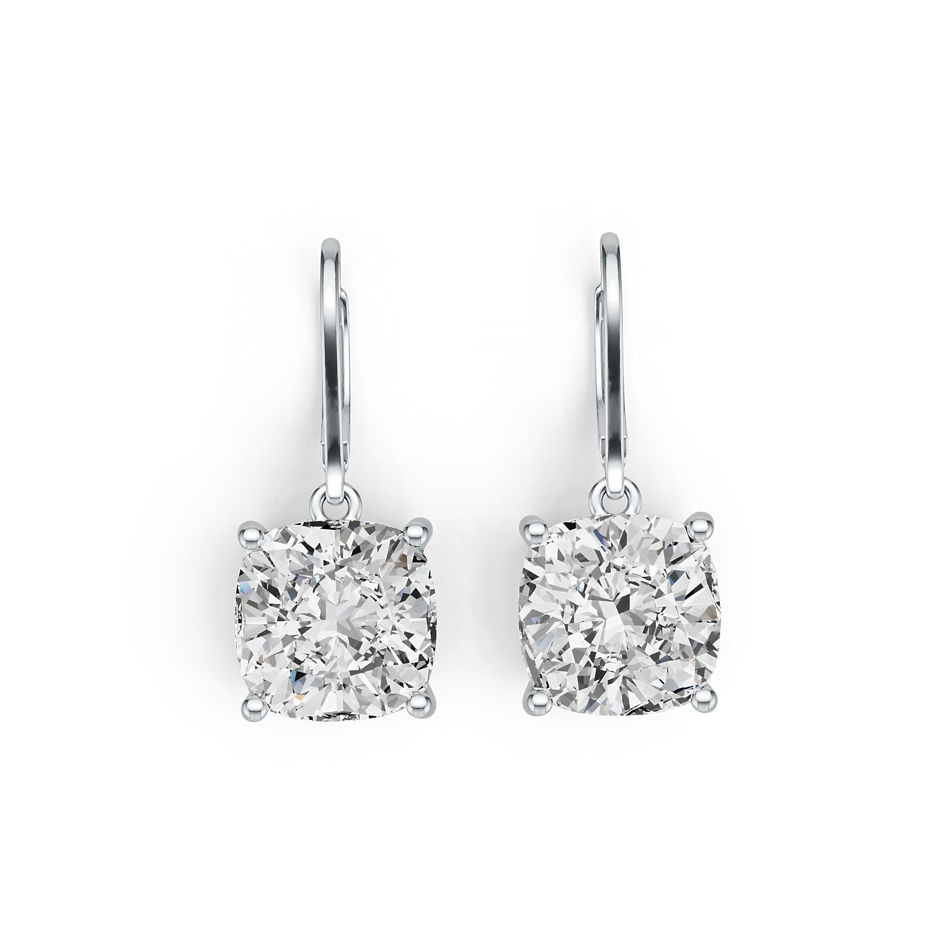 Sterling Silver Semi Mount Earrings Setting Cushion CU 10X10mm DHJ
