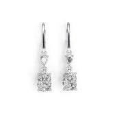 Sterling Silver Semi Mount Earrings Setting Cushion CU 8X6mm PE 5X3mm DHJ