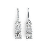 Sterling Silver Semi Mount Earrings Setting Emerald OCT 9X7mm OV 8X6mm DHJ