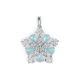 Sterling Silver Semi Mount Pendant Setting Cab Pear PE 7X5mm MQ 8X4mm RD 5X5mm - Syzjewelry