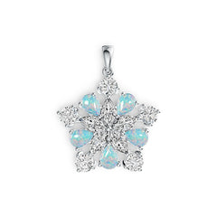 Sterling Silver Semi Mount Pendant Setting Cab Pear PE 7X5mm MQ 8X4mm RD 5X5mm - Syzjewelry