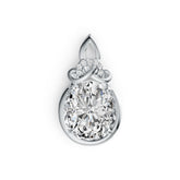 Sterling Silver Semi Mount Pendant Setting Oval OV 10X8mm DHJ