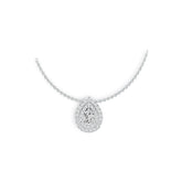 Sterling Silver Semi Mount Pendant Setting Pear PE 5X3mm DHJ