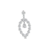 Sterling Silver Semi Mount Pendant Setting Pear PE 10X7mm DHJ