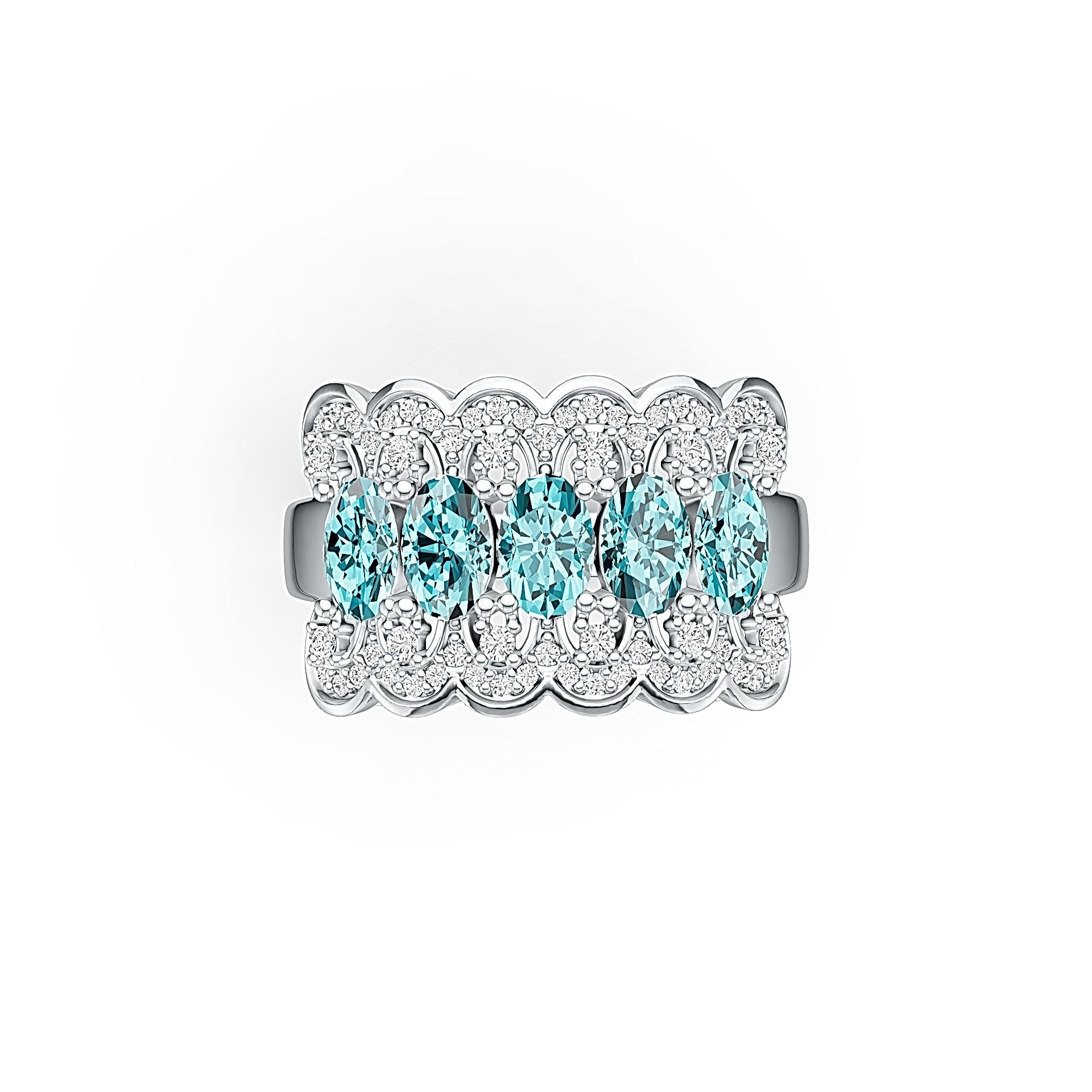 Sterling Silver Semi Mount Ring Setting Oval OV 6X4mm DHJ