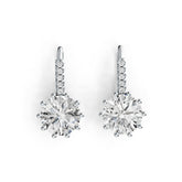 Sterling Silver Semi Mount Earrings Setting Round RD 8x8mm DHJ